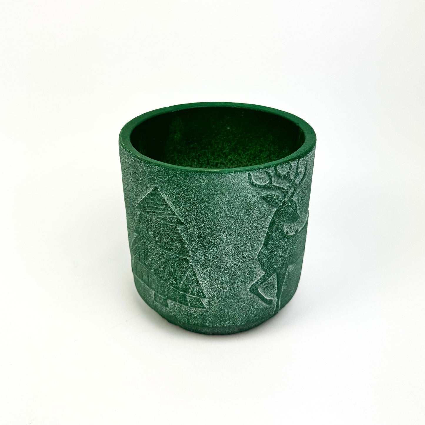 Ceramic Dark Green Christmas Pot