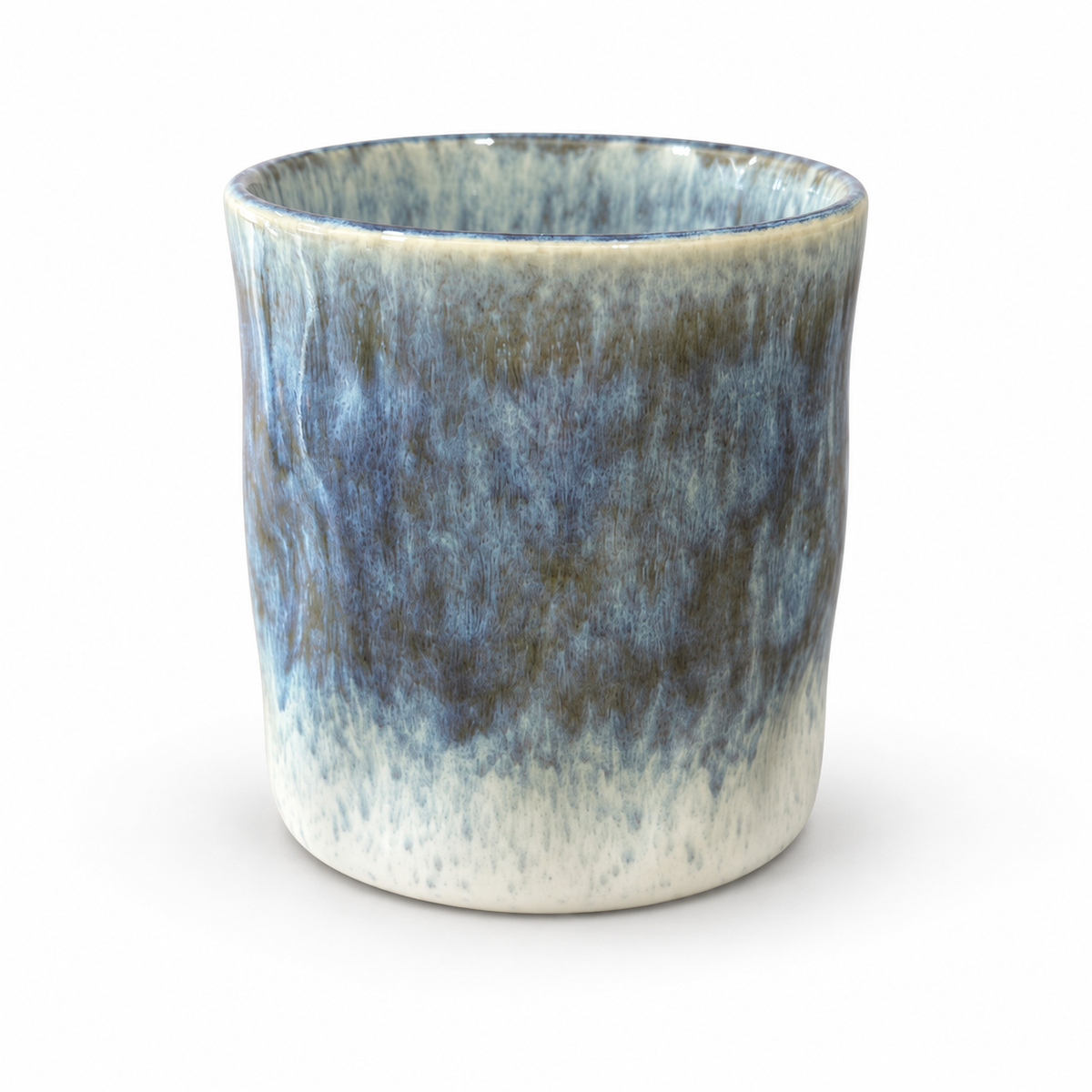 Blue Glazed Plant Pot