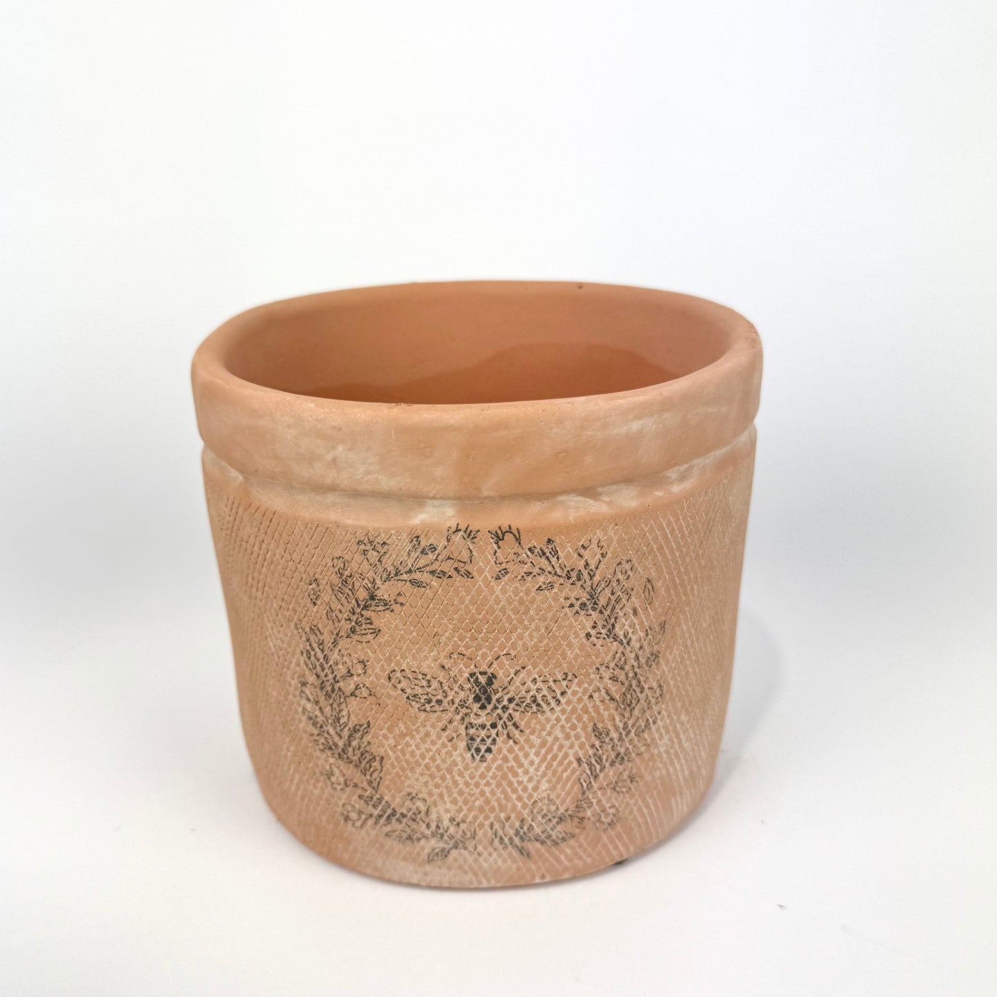 Terracotta Bee 14cm Ceramic Pot