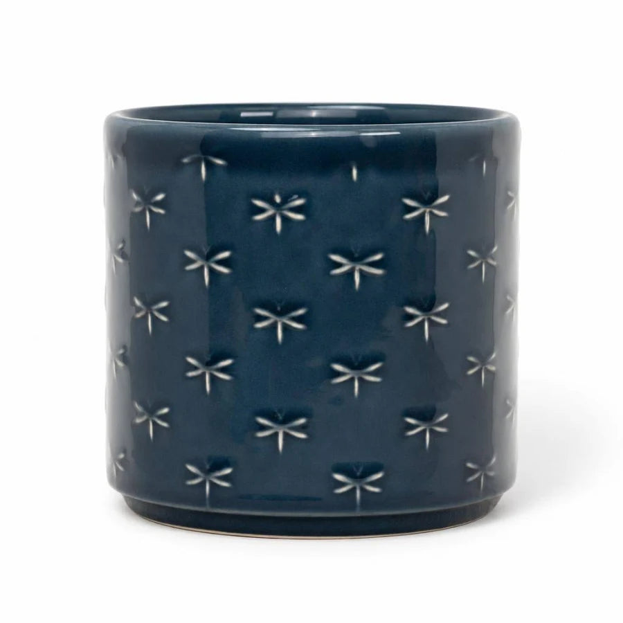 Arley Blue Dragonfly Ceramic Plant Pot