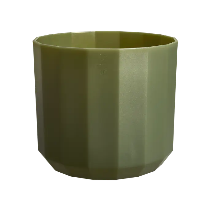 Forest Green Facet Round Elho 14cm Pot