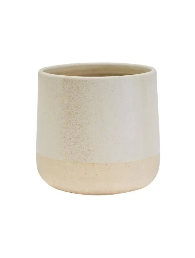 Berkeley Satin Glaze Ivory Ceramic Plant Pot