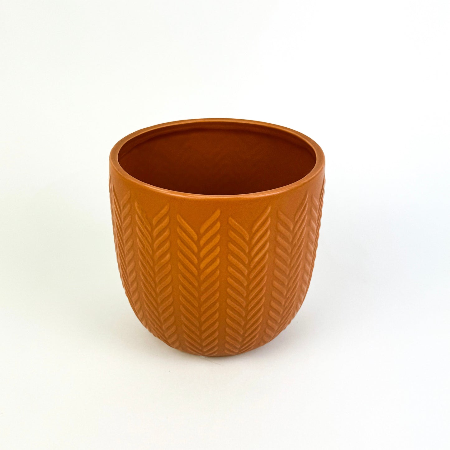 Orange Ceramic 13cm Pot