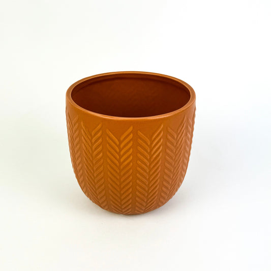 Orange Ceramic 13cm Pot