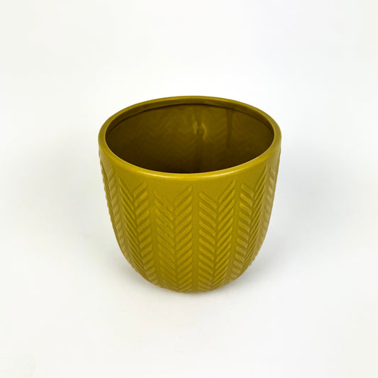 Olive Ceramic 13cm Pot
