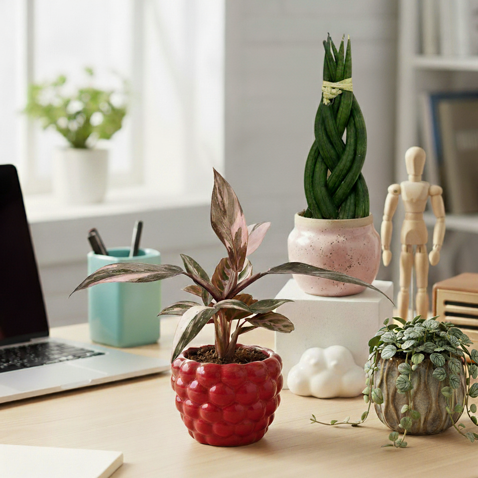 Desk Buddy Plant & Pot Bundle
