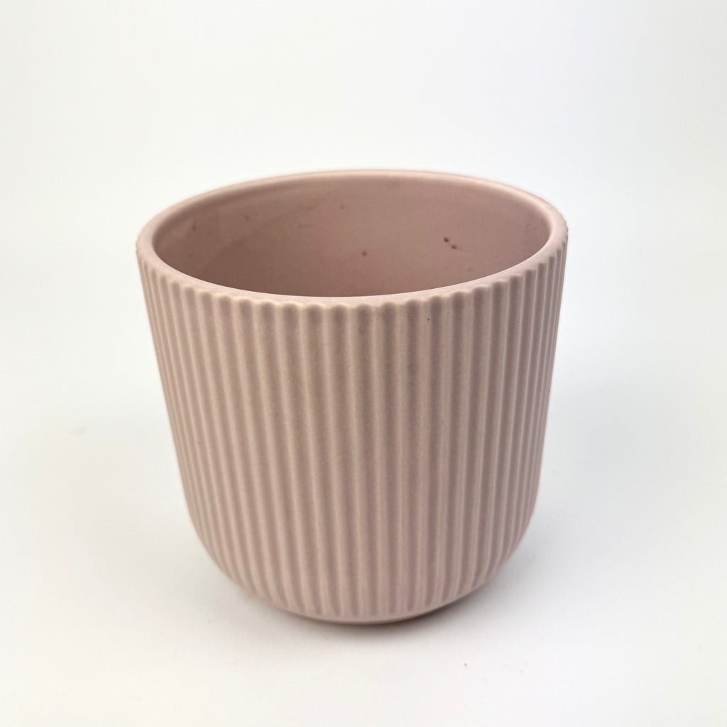 Ceramic Ribbed Pot 14cm