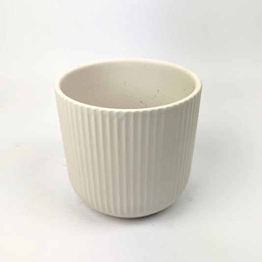 Ceramic Ribbed Pot 14cm