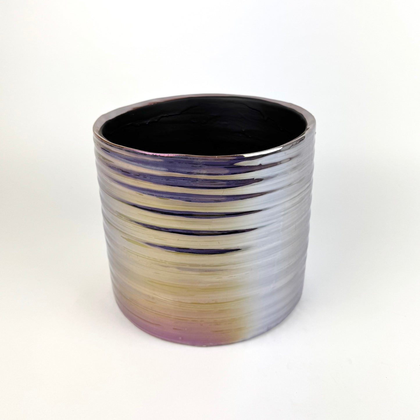 Chrome 18cm Premium Ceramic Pot