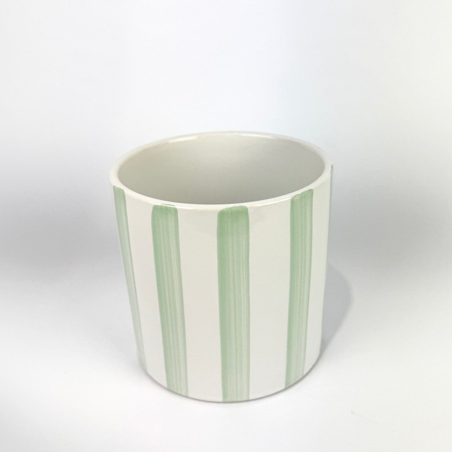 Striped 13.5cm Ceramic Pot