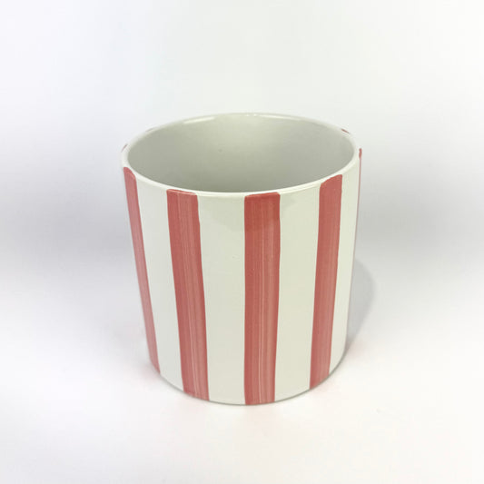 Striped 13.5cm Ceramic Pot