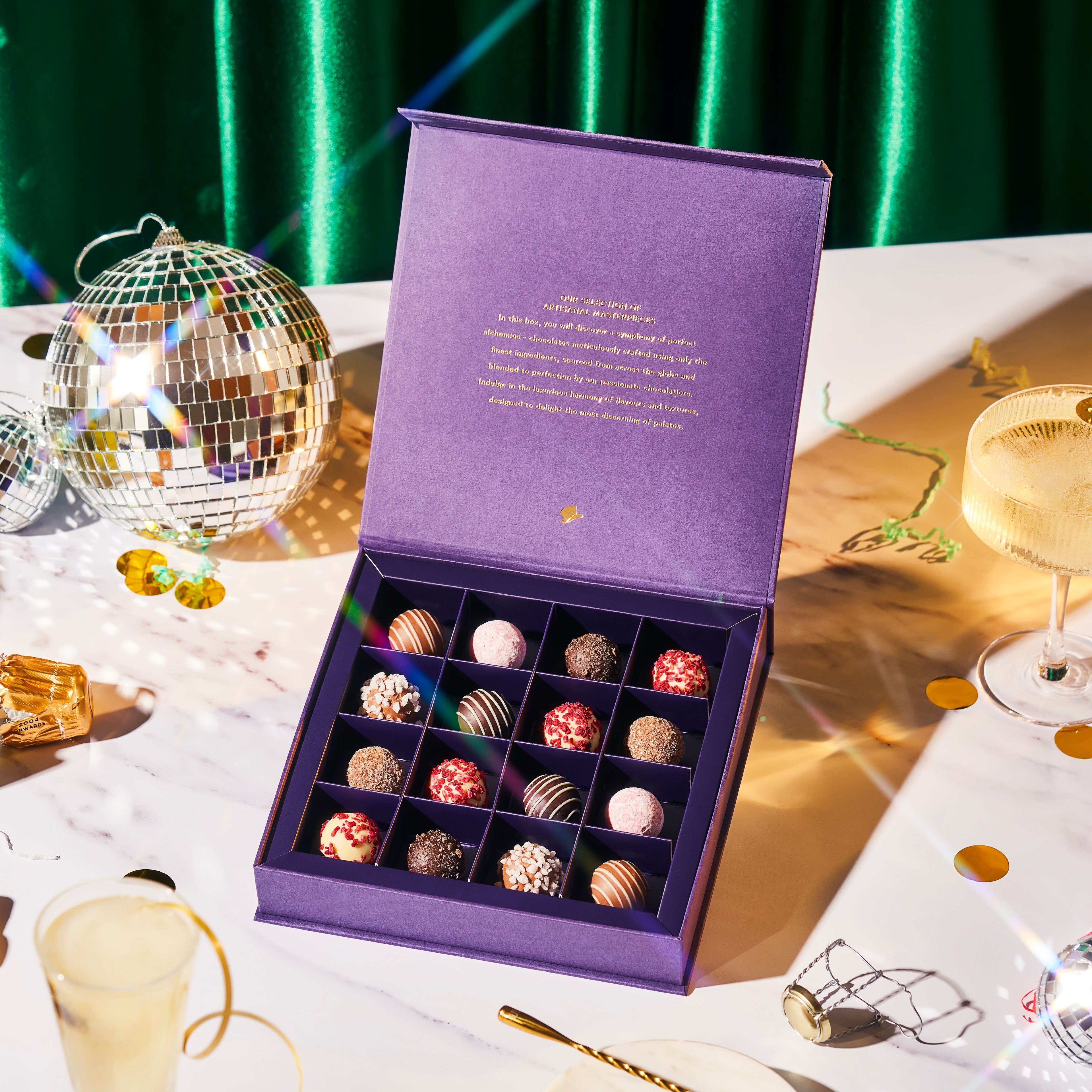 Mayfair Chocolatier's Gourmet Selection - 16 Handmade Chocolate Truffles