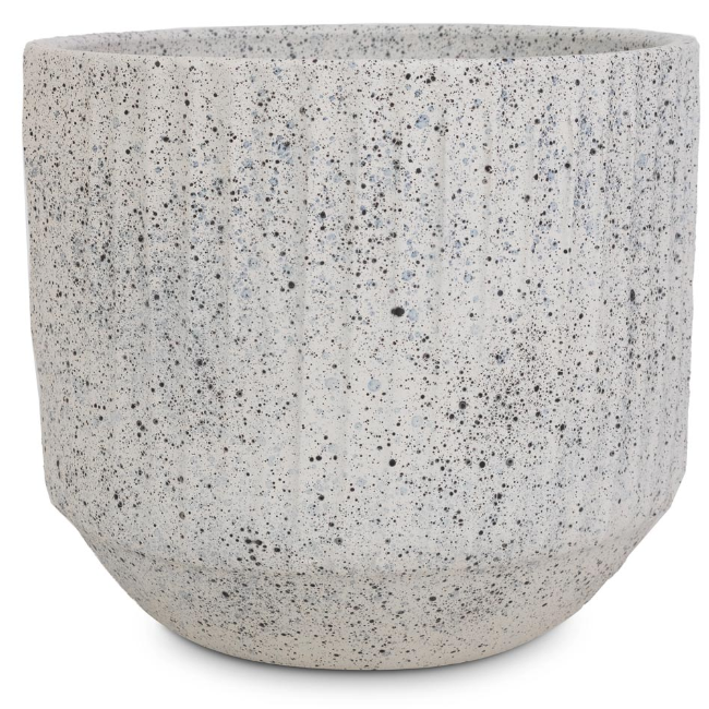 Solento White Speckle Ceramic Plant Pot