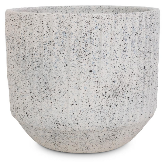 Solento White Speckle Ceramic Plant Pot