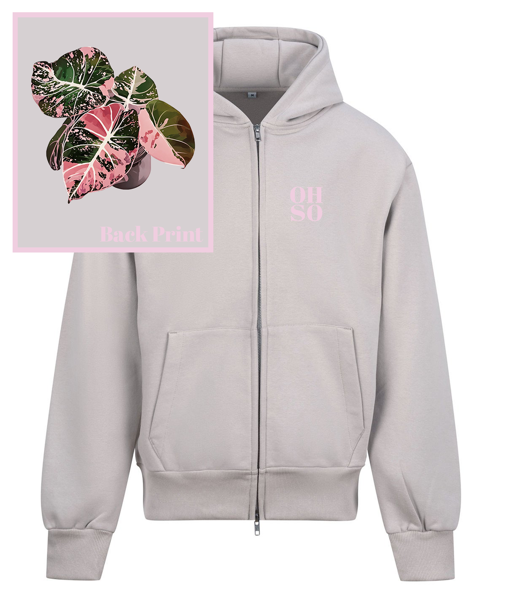 Black Velvet Pink OH SO Icon Zip Hoodie