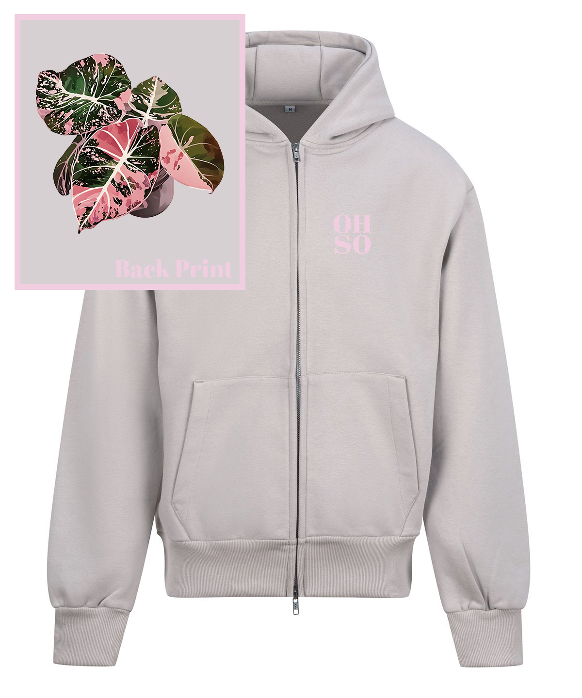Black Velvet Pink OH SO Icon Zip Hoodie