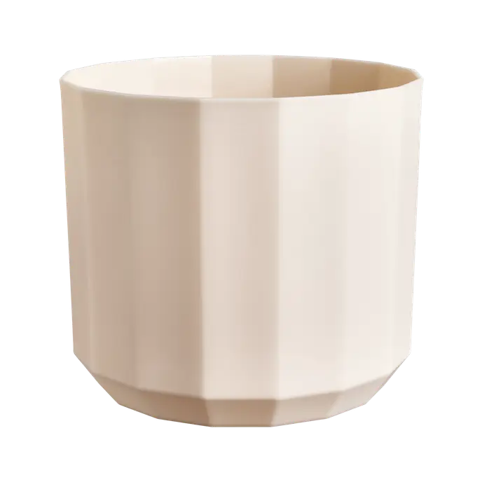 Almond Pink Facet Round Elho 14cm Pot