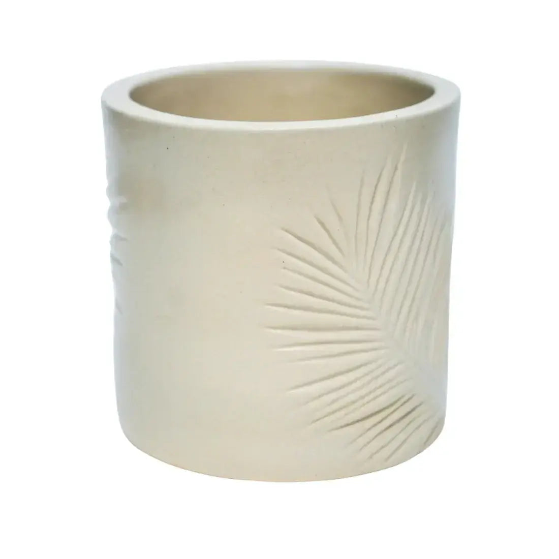 Kew Stoneware Sago Palm Planter Ivory Ceramic Plant Pot