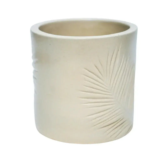 Kew Stoneware Sago Palm Planter Ivory Ceramic Plant Pot
