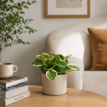 Peperomia Obtusifolia Variegated 12cm Houseplant